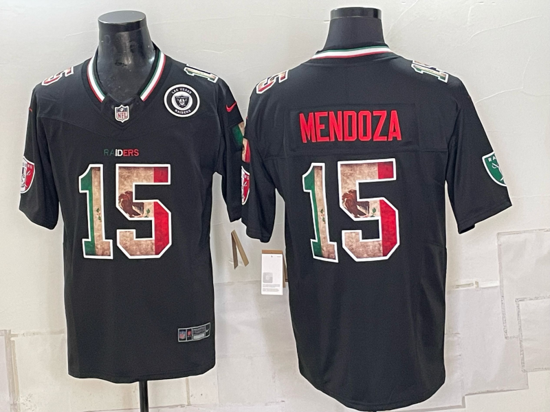 Men 2026 Oakland Raiders #15 Mendoza black Nike Limited NFL Jersey 0930120->youth nfl jersey->Youth Jersey